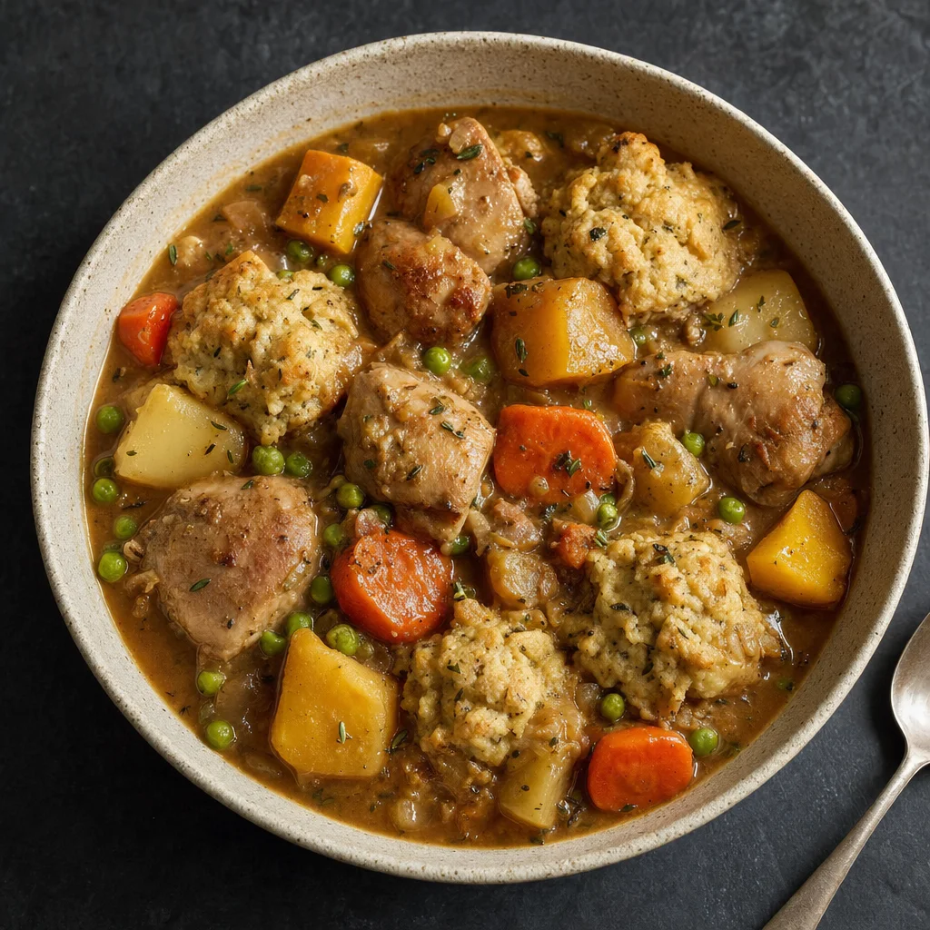 Slow Cooker Chicken Thigh, Carrot and Swede Cobbler recipe photograph